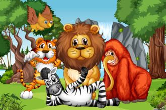 draw cute and original animal cartoon characters
