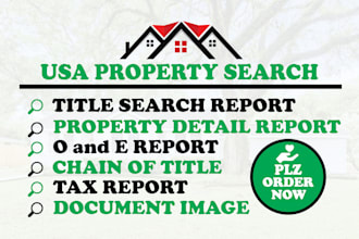 provide property title search report