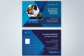 create any size print ready postcard design