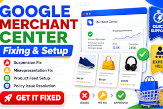 fix google merchant center suspension and misrepresentation