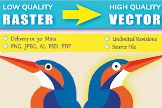 convert raster logo into vectorized form