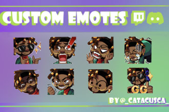draw your own cute custom emotes for twitch and discord