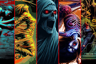 draw horror creepy spooky dark art for your album cover