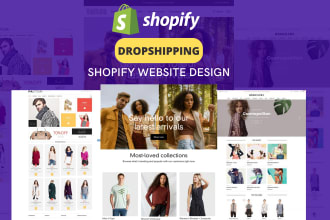 build shopify dropshipping store and shopify website design