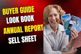 create professional look book, sell sheet, annual report, buyer guide