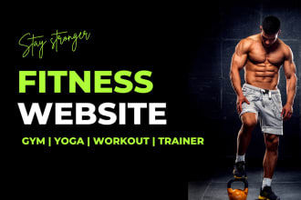 design an attractive gym, workout, yoga, and fitness website for you