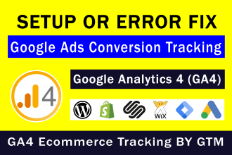 setup ga4 google ads conversion tracking, ecommerce tracking, ads remarketing