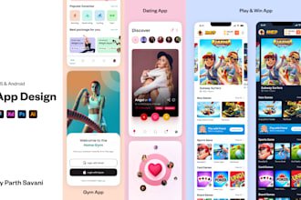 do app design, uiux, mobile app design, figma app design, app screenshots