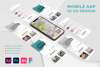 design mobile app  and web app  UI UX design