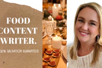 write creative, food related content to make them salivate