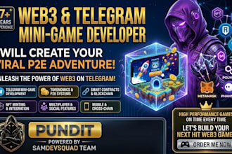develop web3 telegram mini game play to earn blockchain game