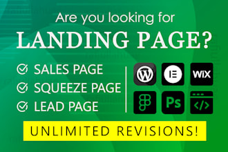 build responsive wordpress landing page design or do web design