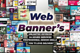 design web banners, social media banners, google ads banners