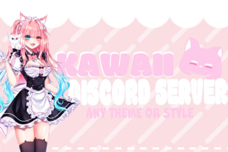 fully set up a cute, kawaii, anime or gaming discord