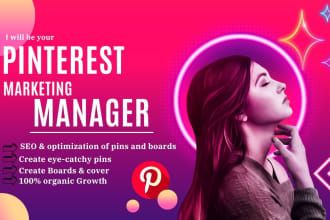 be your pinterest marketing manager for website and blog promotion