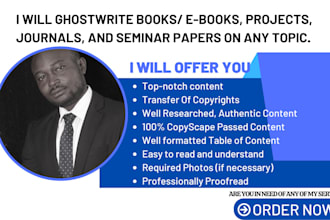 be your professional ghostwriter and ghost book writer