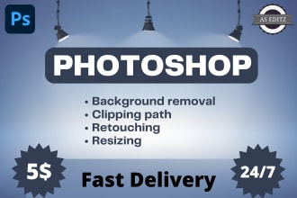 do image editing or photoshop work, remove or change background, clipping path
