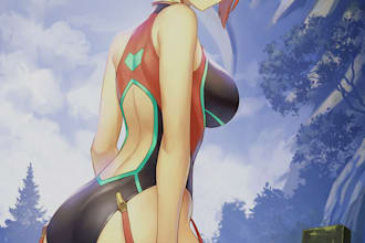 draw anime nsfw art for you or sfw