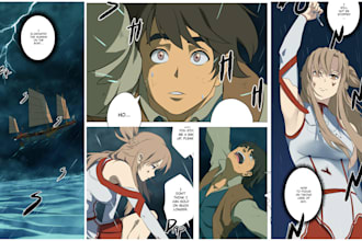 draw your webtoon or storyboard