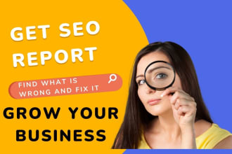 create a full in depth report of your website or wordpress  SEO