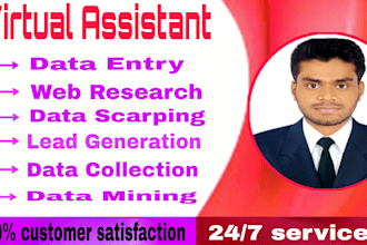 be your perfect virtual assistant for data entry, web research