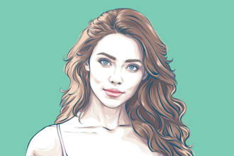 draw your portrait in my author cartoon style