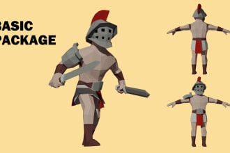make low poly 3d characters or creatures