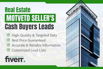 generate real estate motivated seller and cash buyers leads with skip tracing
