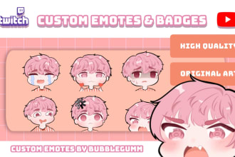 create custom chibi cute emotes for twitch and youtube