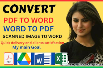do convert PDF to word and scanned image to word