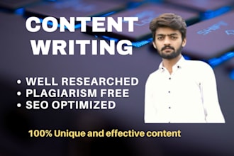 do fast SEO content writing,article writing and creative writing