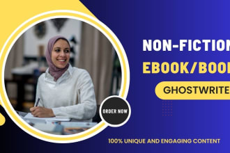 ghostwrite nonfiction ebook, non fiction amazon KDP ebook, and paperback