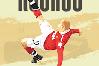 create a poster using your favourite footballers
