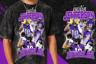 create 90s bootleg vintage sports, artists, rap tshirts and hoodies design