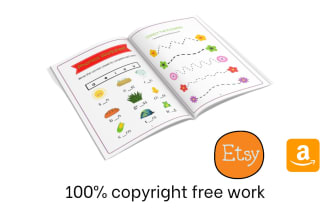 create kids books designing, activities book, tracing book