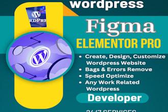 create, design, customize wordpress website