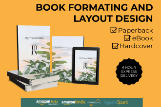 do book formatting and layout design for kindle ebook paperback amazon kdp