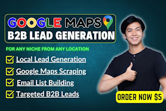 do google maps scraper, b2b lead generation and email scraping