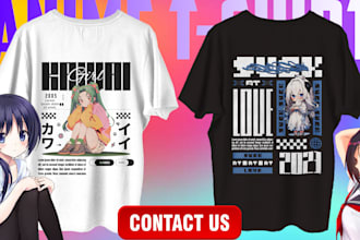 design an anime t shirt design