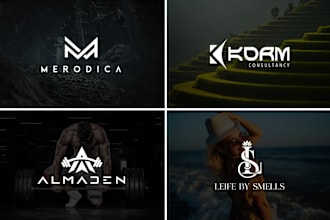 do flat minimal logo, timeless ,clothing, gym, monogram, luxury, business design
