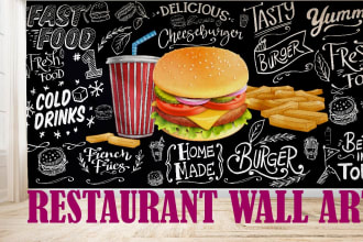 design wall art, mural, decal, doodle art, wallpaper, sticker and canvas art