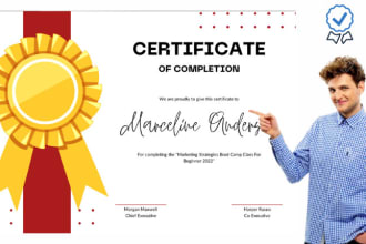 design any kind of certificate template and logo design