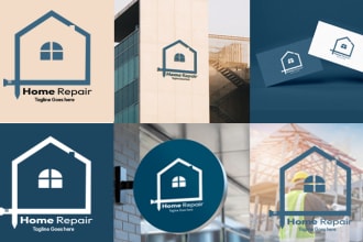 design real estate property realtor construction logo
