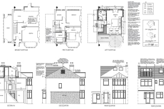draw full set of uk planning architectural loft conversions drawings
