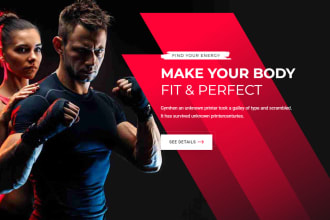 design modern gym, sports, health and fitness website