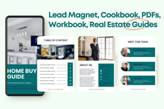 design a professional lead magnet, cookbook, ebook, etc