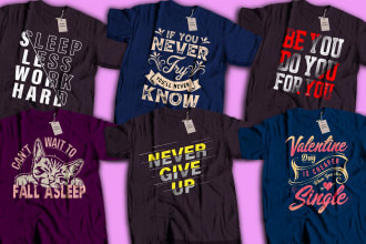 do motivational typography t shirt design