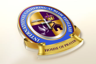 create modern church, christian, bishop seal logo design