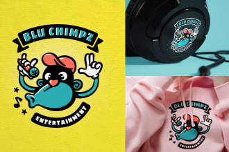 create cartoon logo design, mascot, or cute character for your brand