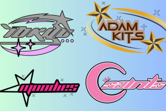 create a custom cyberpunk or y2k streetwear logo for your brand